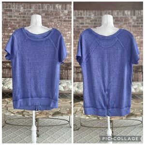 Calvin Klein Performance Sweatshirt Fleece Periwinkke Blue Purple Short Sleeve S